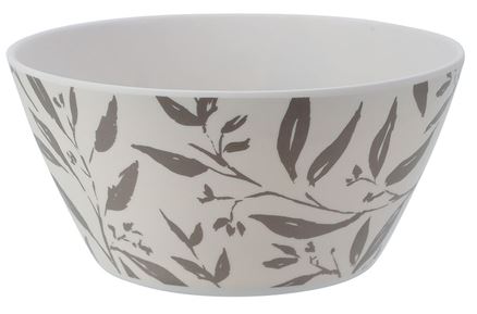 Excellent Housewares Melamine Bowl Leaf Design Large