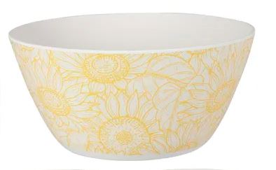 Excellent Housewares Melamine Bowl Sunflower Design Large