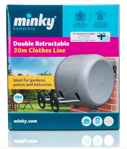 Minky Homecare Double Retractable 30m Clothes Line