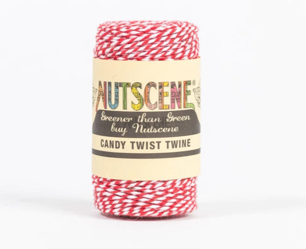 Nutscene Candy Twist Twine Red and White 100m