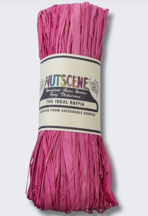 Nutscene Raffia Carnation Pink Gift Wrapping Craft | Thorns DIY