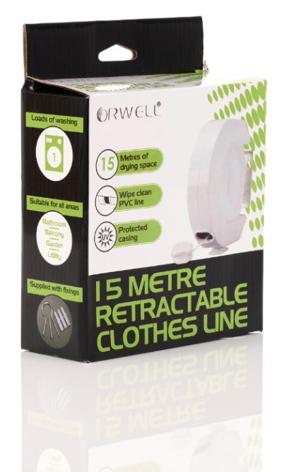 Orwell Single Line Retractable Clothes Line 15m | Thorns DIY