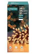 Premier 200 Vintage Gold Multi-Action LED Battery Time Lights LB112384VGC Clear Cable