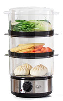 Quest 3-Tier Electric Food Steamer with Rice Bowl – 7.2 Litre