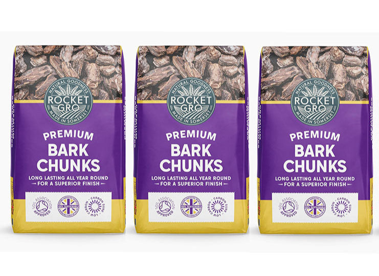 RocketGro Premium Bark Chunks 50 Litres 3 Bags Offer