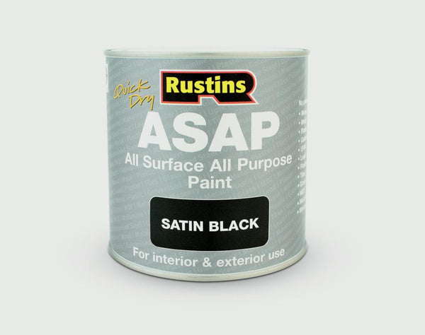 Rustins ASAP All Surface All Purpose 500ml Satin Black