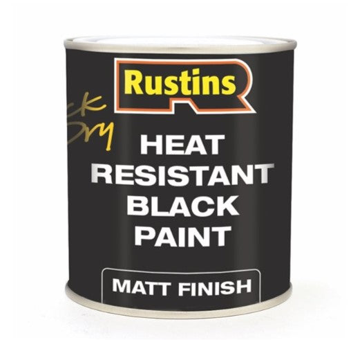 Rustins Quick Dry Heat Resistant Black Paint 500ml