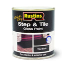 Rustins Quick Dry Step & Tile Gloss Floor Paint Tile Black 500ml