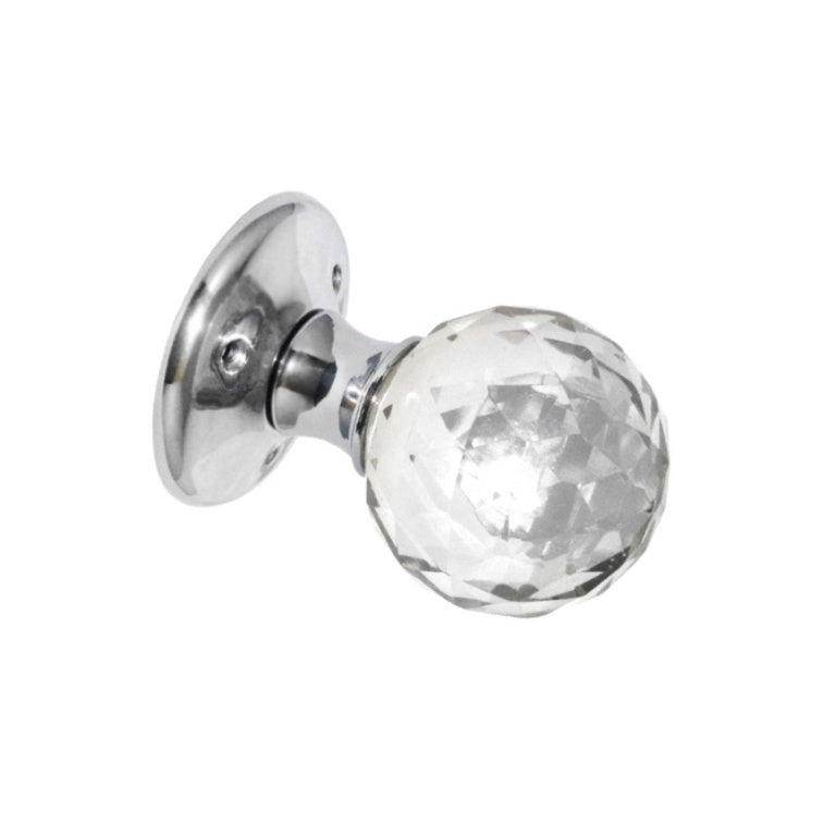 Securit Glass Ball Mortice Knobs Chrome Plated 60mm