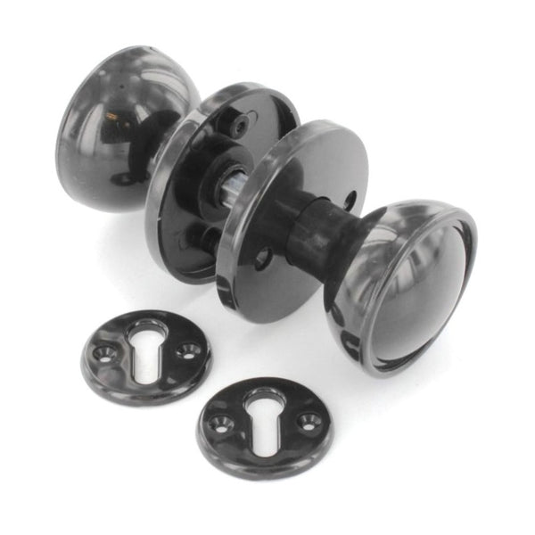 Securit Plastic Mortice Knob Set Brown 60mm