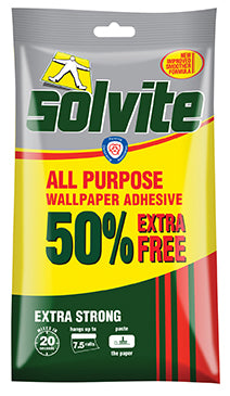Solvite Wallpaper Adhesive Paste + 50% Free