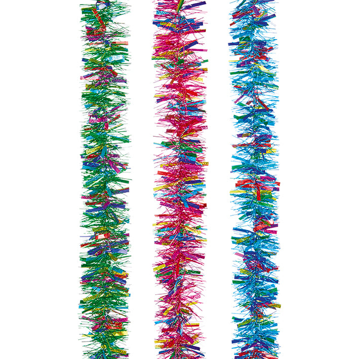 Premier Multi Laser Chunky Fine Cut Tinsel 2M x 10cm Pink