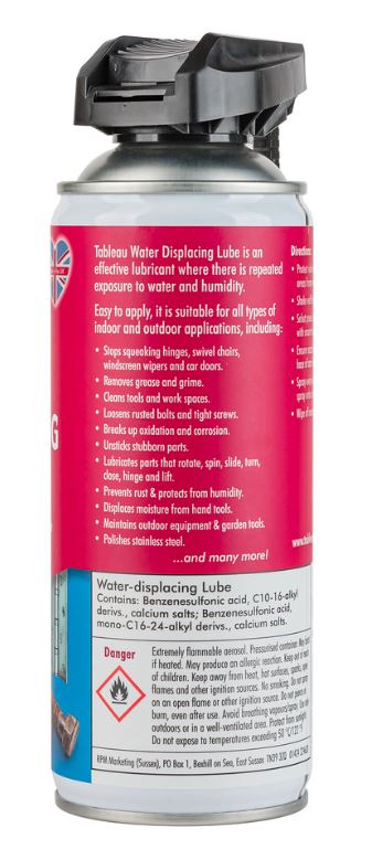 Tableau TWDL Water Displacing Lubricant Spray 400ml | Thorns – Thorns DIY