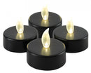 The Outdoor Living Company Black 4 Flickering Tea Lights Battery Operated