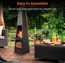 Tower Obelisk Wood Burner Chiminea With Storage T978509
