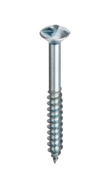 Unifix Anti-Vandal Woodscrews Slotted Raised Countersunk Clutch Head BZP 10g x 1.1/2" (5.0 x 40mm) 