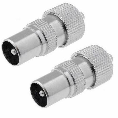 WWP 3300 Male Coaxial Co-Axial TV Aerial Connector Plug Pack of 2