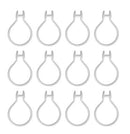 Croydex White Button Curtain Rings Pack of 12