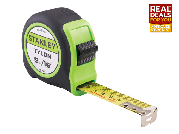 Stanley Hi Vis Tylon Tape Measure 5m/16ft