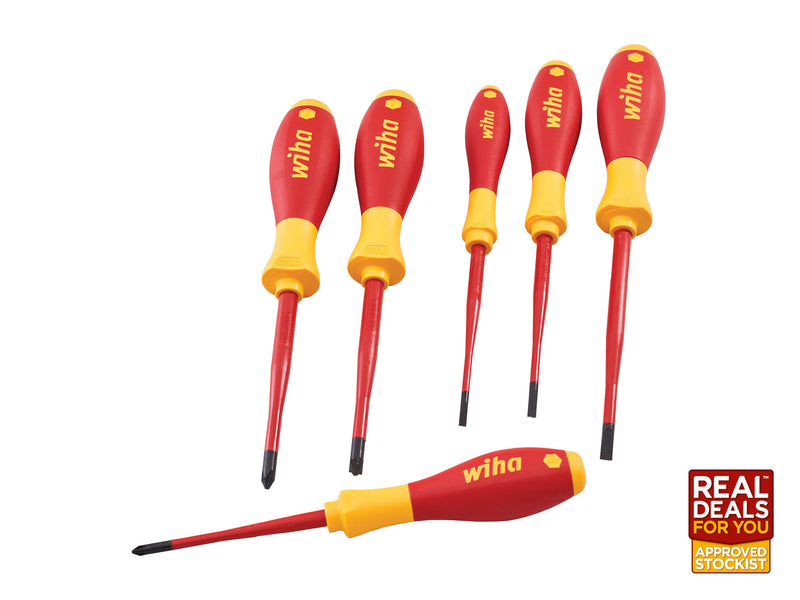 Wiha 6 Piece Slimfix VDE Screwdriver Set