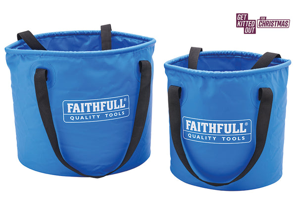 Faithfull 12L & 20L Collapsible Bucket Pack