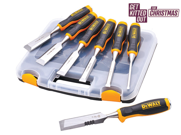 DeWalt 6 Piece Chisel Set With Free Chisel Knife