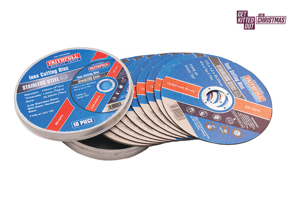 Faithfull 115mm (4.5in) Inox Discs
