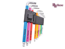 Faithfull 9 Piece Colour Coded Hex Key Set