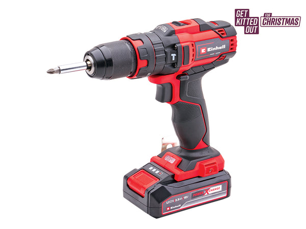  Einhell 18V Combi Drill With a 2.5Ah Li-ion Battery