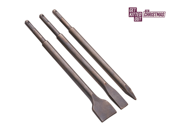 Faithfull 3 Piece SDS+ Chisel Bit Set