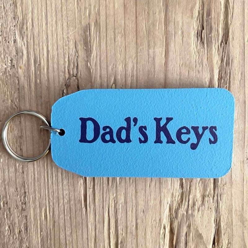 Dad's Keys Wooden Keyring