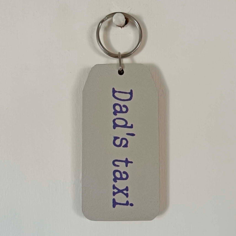 Dad's Taxi Wooden Keyring