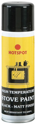 Hotspot High Temperature Stove Matt Black Paint 250ml