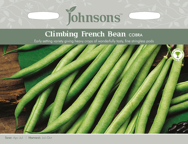 Johnsons Seeds Climbing French Bean Cobra