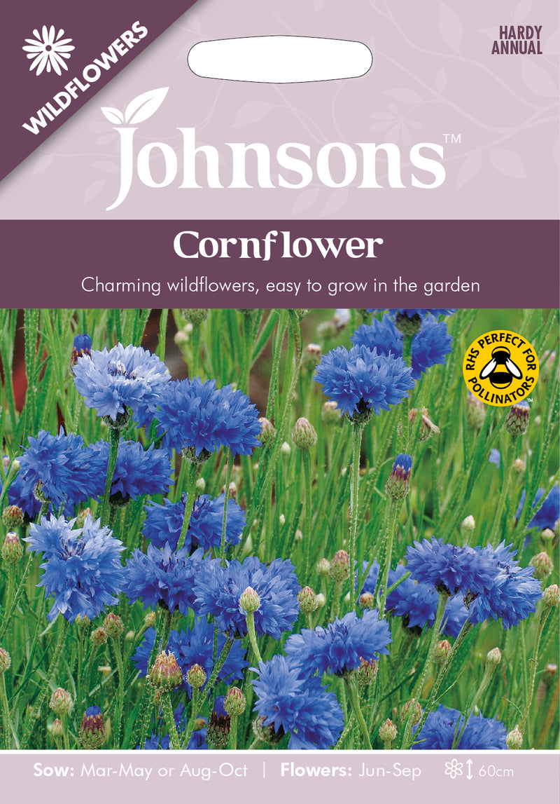 Johnsons Seeds Centaurea cyanus - Wildflower Cornflower