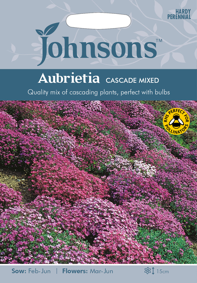 Johnsons Seeds Aubrietia Cascade Mixed