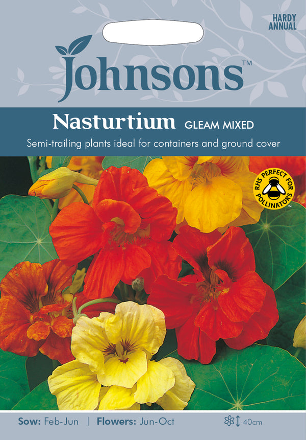 Johnsons Seeds Tropaeolum majus - Nasturtium Gleam Mixed
