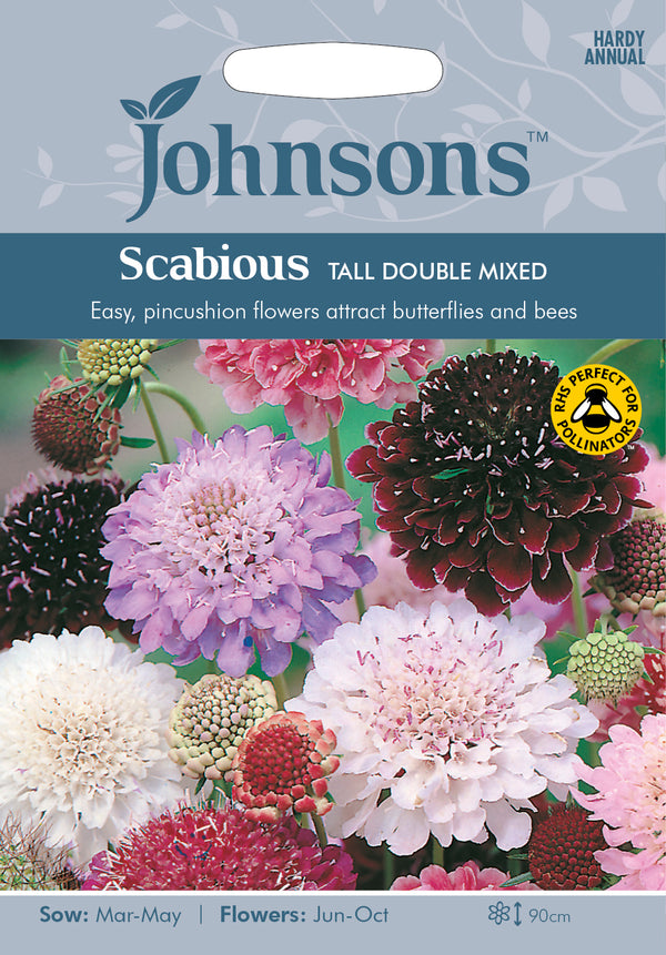 Johnsons Seeds Scabiosa atropurpurea - Scabious Tall Double Mixed 