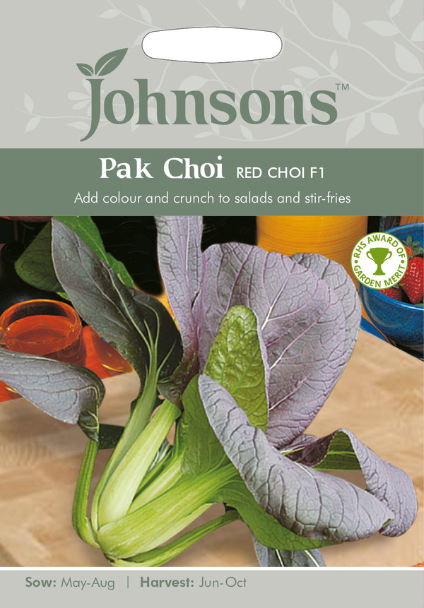 Johnsons Seeds Brassica rapa Chinensis- Pak Choi Red Choi F1 - Salad