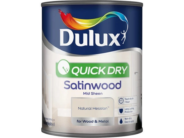 Dulux Quick Drying Satinwood Natural Hessian 750ml 5211286