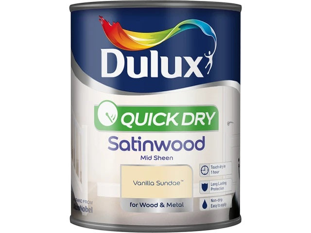 Dulux Quick Drying Satinwood Vanilla Sundae 750ml 5211311