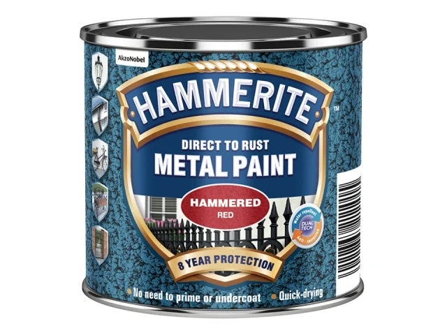 Hammerite Metal Hammered Red 250ml 5092961