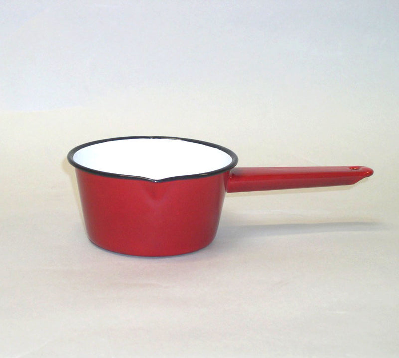 Falcon 14cm Red Enamel Milk Pan