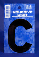 3 Inch Digit Letter C Black Self Adhesive Vinyl