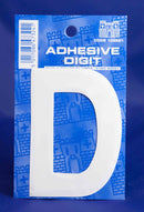 3 Inch Digit Letter D White Self Adhesive Vinyl Letters