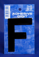 3 Inch Digit Letter F Black Self Adhesive Vinyl