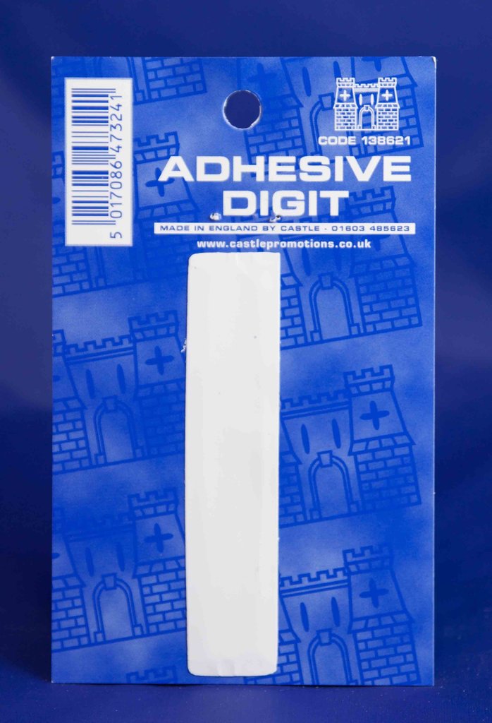 3 Inch Digit Number 1 White Self Adhesive Vinyl | Thorns DIY