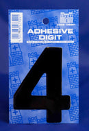 Number 4 Black 3 inch Self Adhesive Vinyl