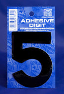 Number 5 Black 3 inch Self Adhesive Vinyl