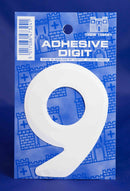 3 Inch Digit Number 9 White Self Adhesive Vinyl